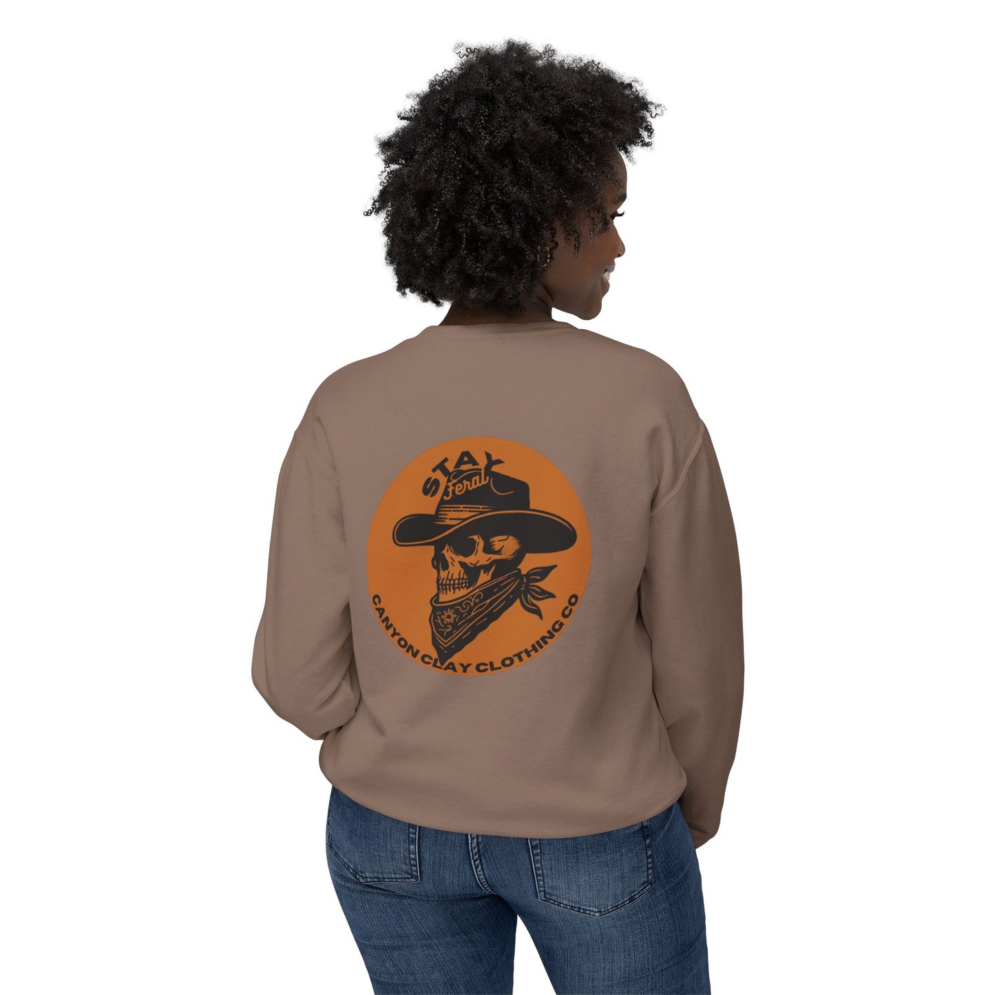 Stay Feral Unisex Lightweight Crewneck Sweatshirt