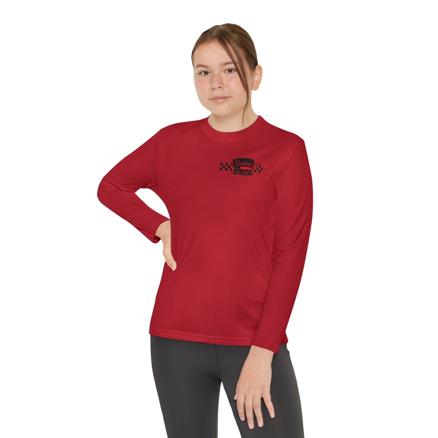 Santas coming to town Youth Long Sleeve Competitor Tee