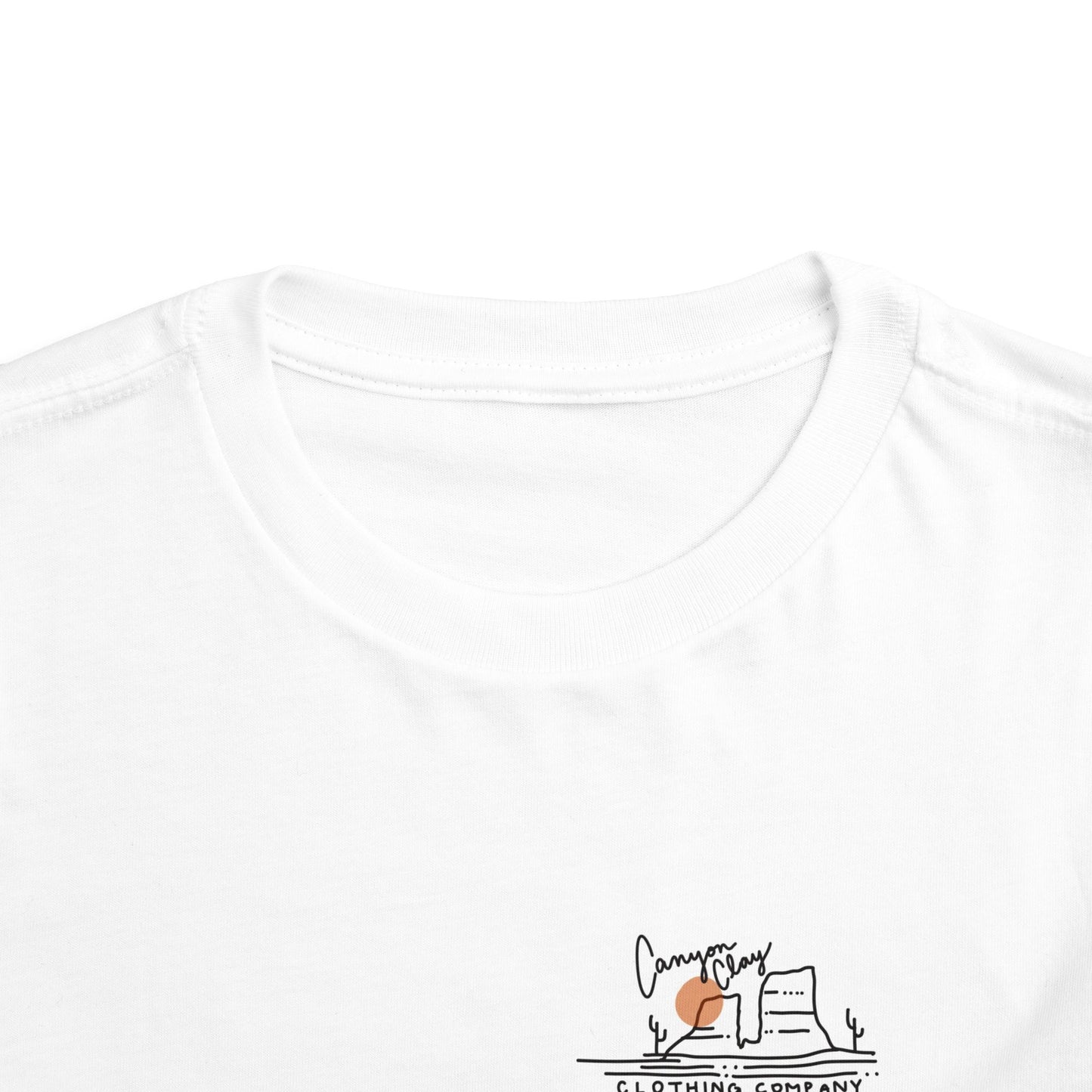 Canyon Clay Clothing Co Logo Toddler Short Sleeve Tee- White