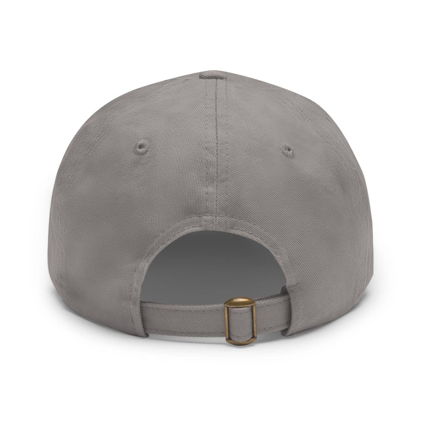 Longhorn Dad Hat with Leather Patch (Round)