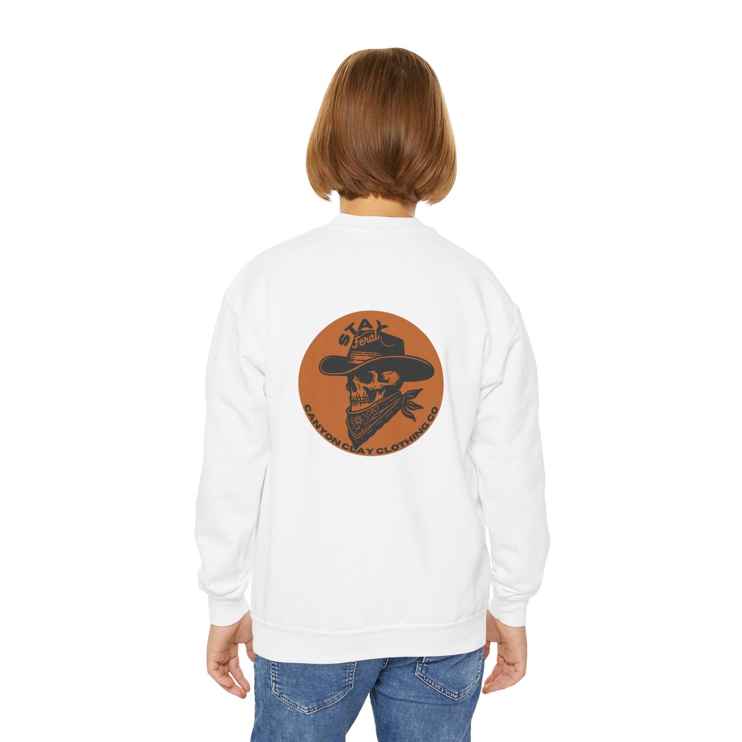 Stay Feral Youth Crewneck Sweatshirt