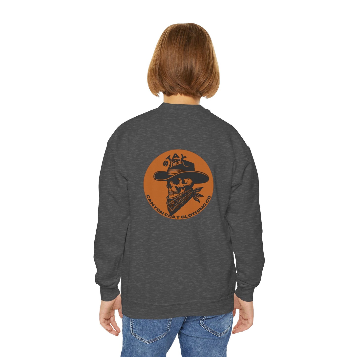 Stay Feral Youth Crewneck Sweatshirt