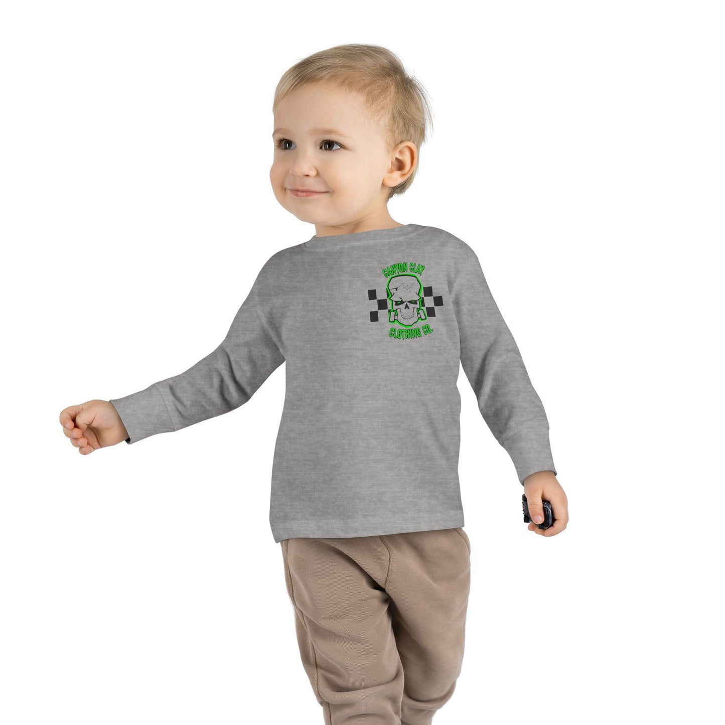 Frankencheckered Toddler Long Sleeve Tee