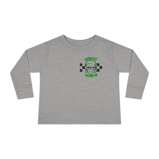 Frankencheckered Toddler Long Sleeve Tee