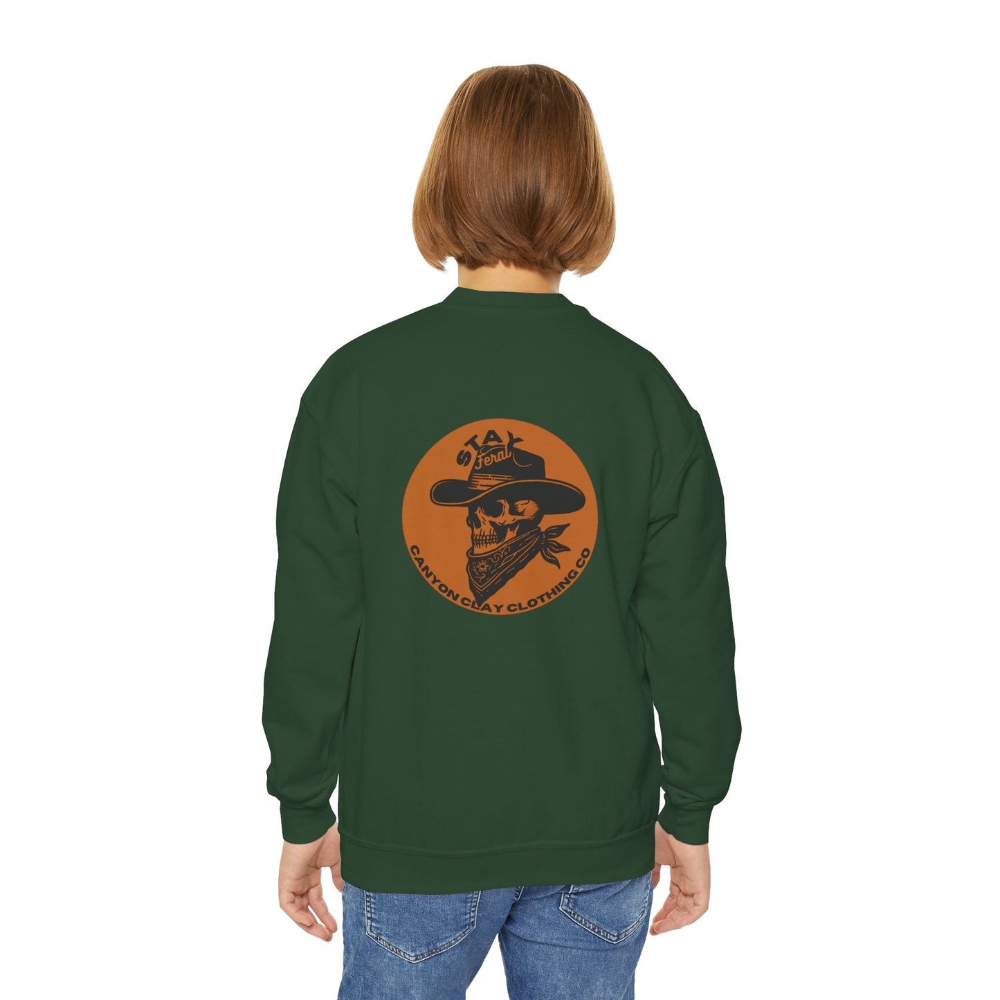 Stay Feral Youth Crewneck Sweatshirt