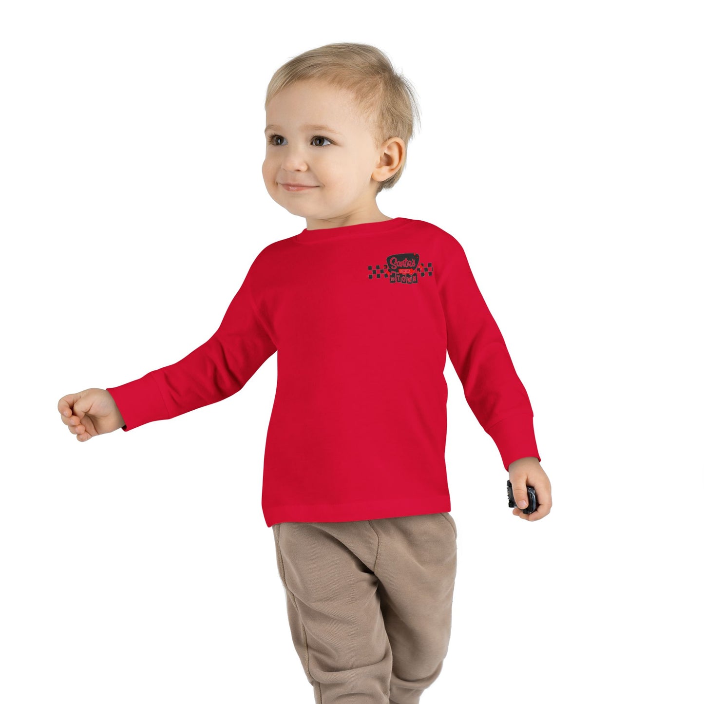 Santas coming to town Toddler Long Sleeve Tee