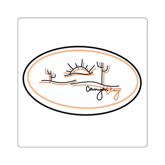 Seeing Double logo Square Stickers