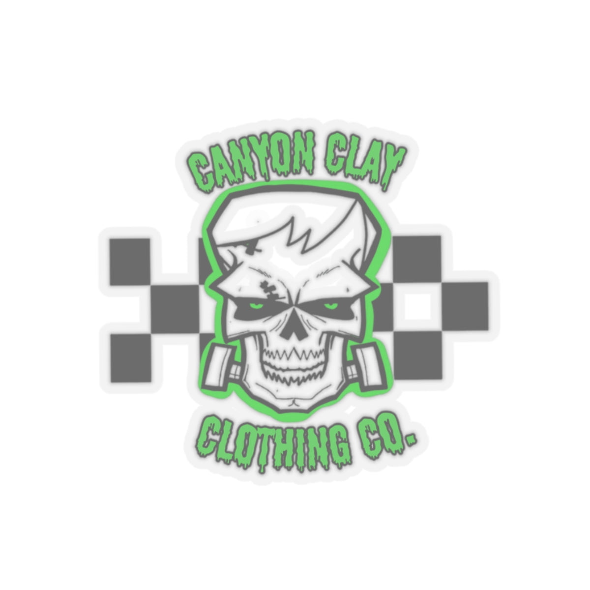Frankencheckered Kiss-Cut Stickers