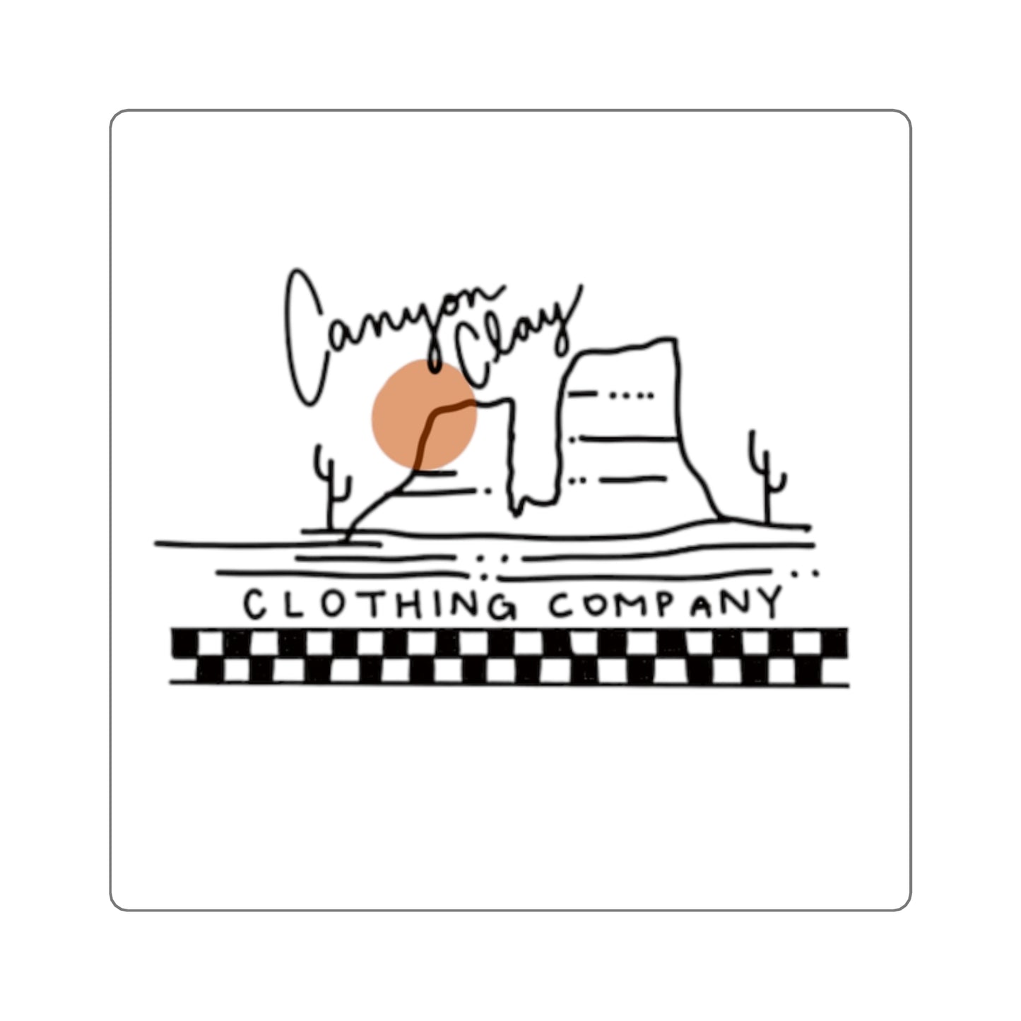 Canyon Clay Clothing Co Square Stickers
