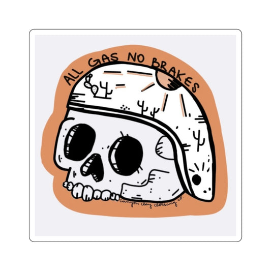 All Gas No Brakes Square Stickers