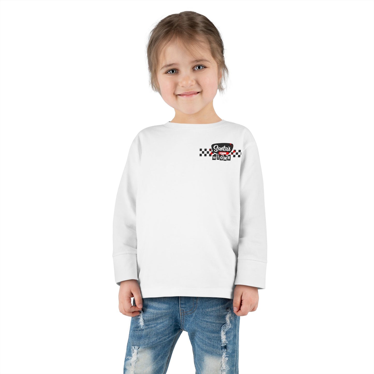 Santas coming to town Toddler Long Sleeve Tee