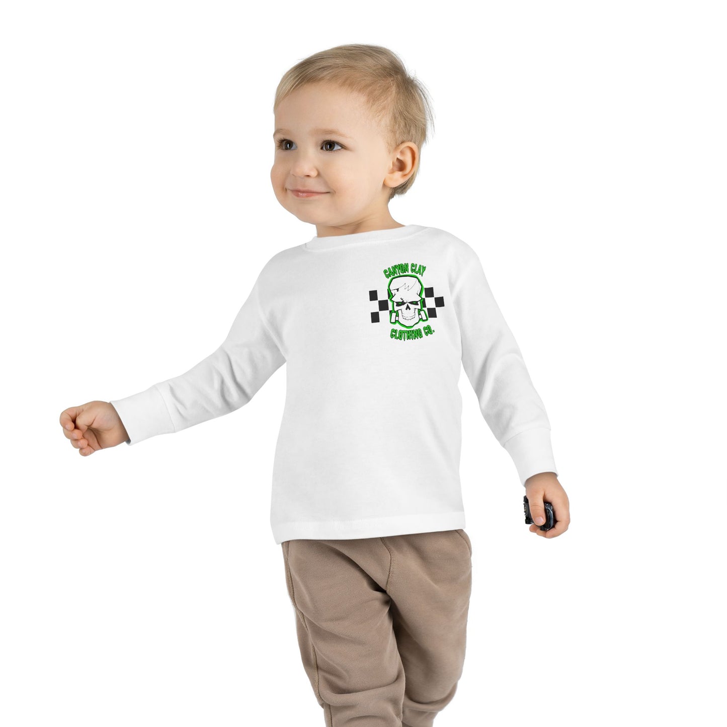 Frankencheckered Toddler Long Sleeve Tee
