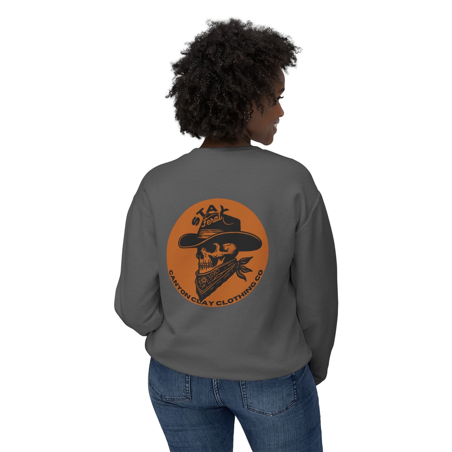 Stay Feral Unisex Lightweight Crewneck Sweatshirt