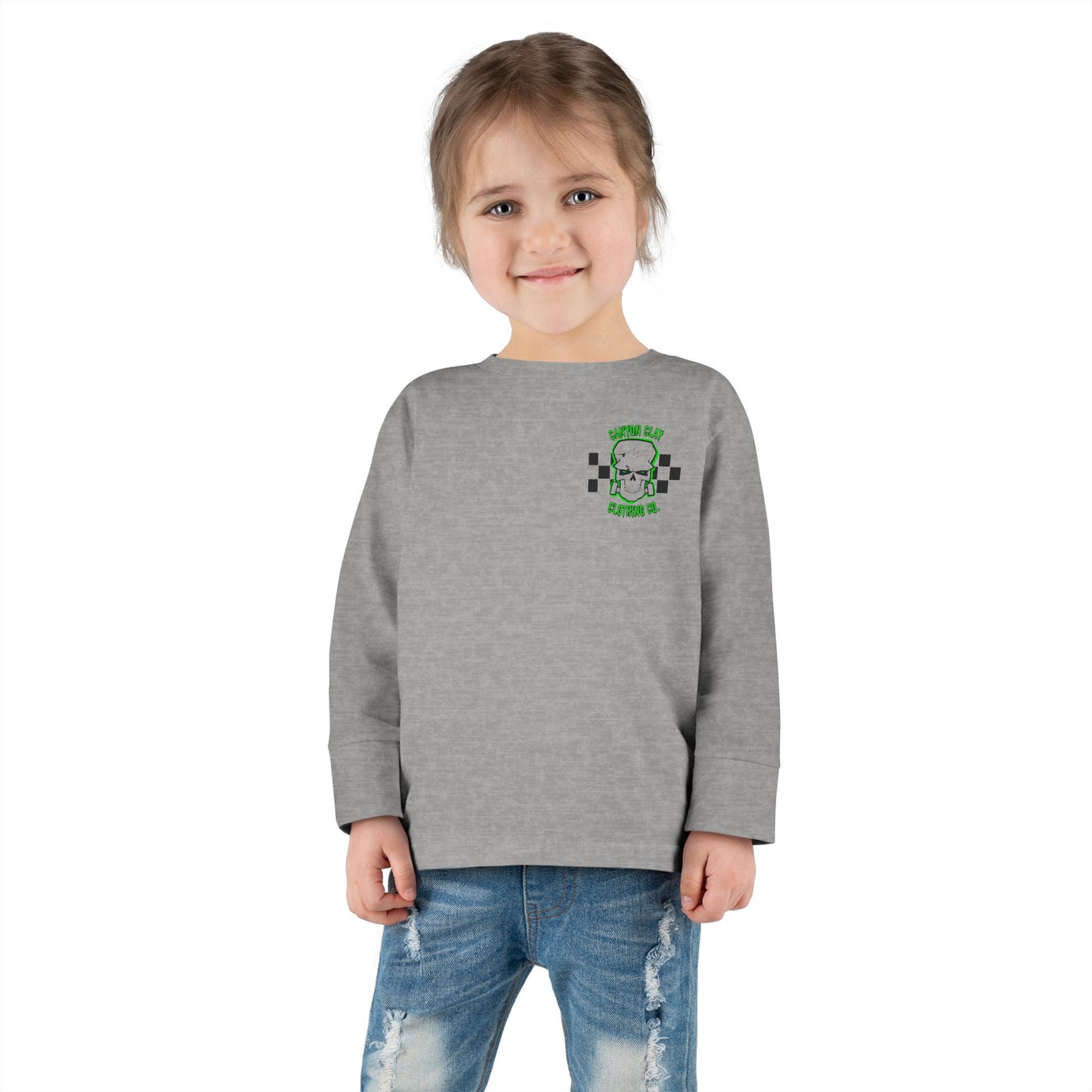 Frankencheckered Toddler Long Sleeve Tee