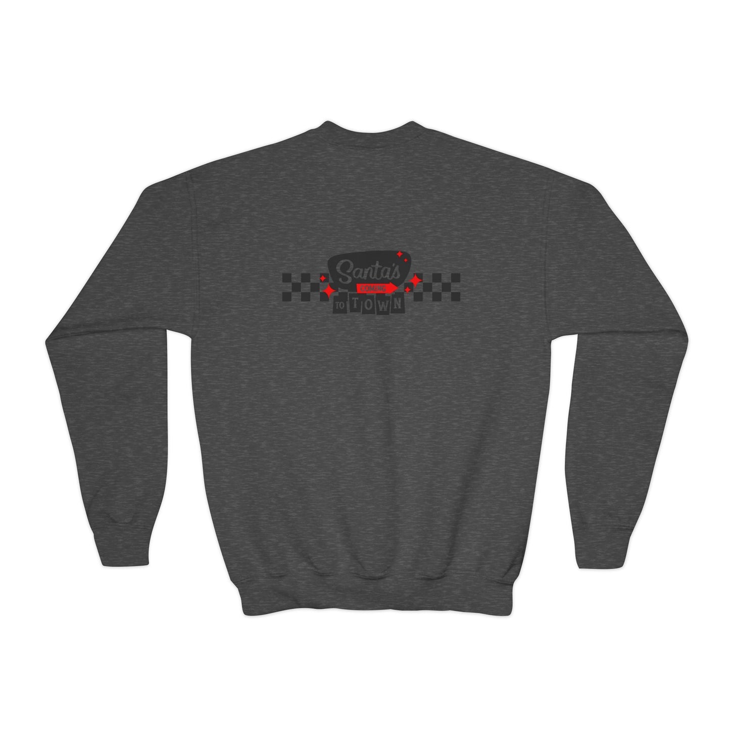 Santas coming to town Youth Crewneck Sweatshirt