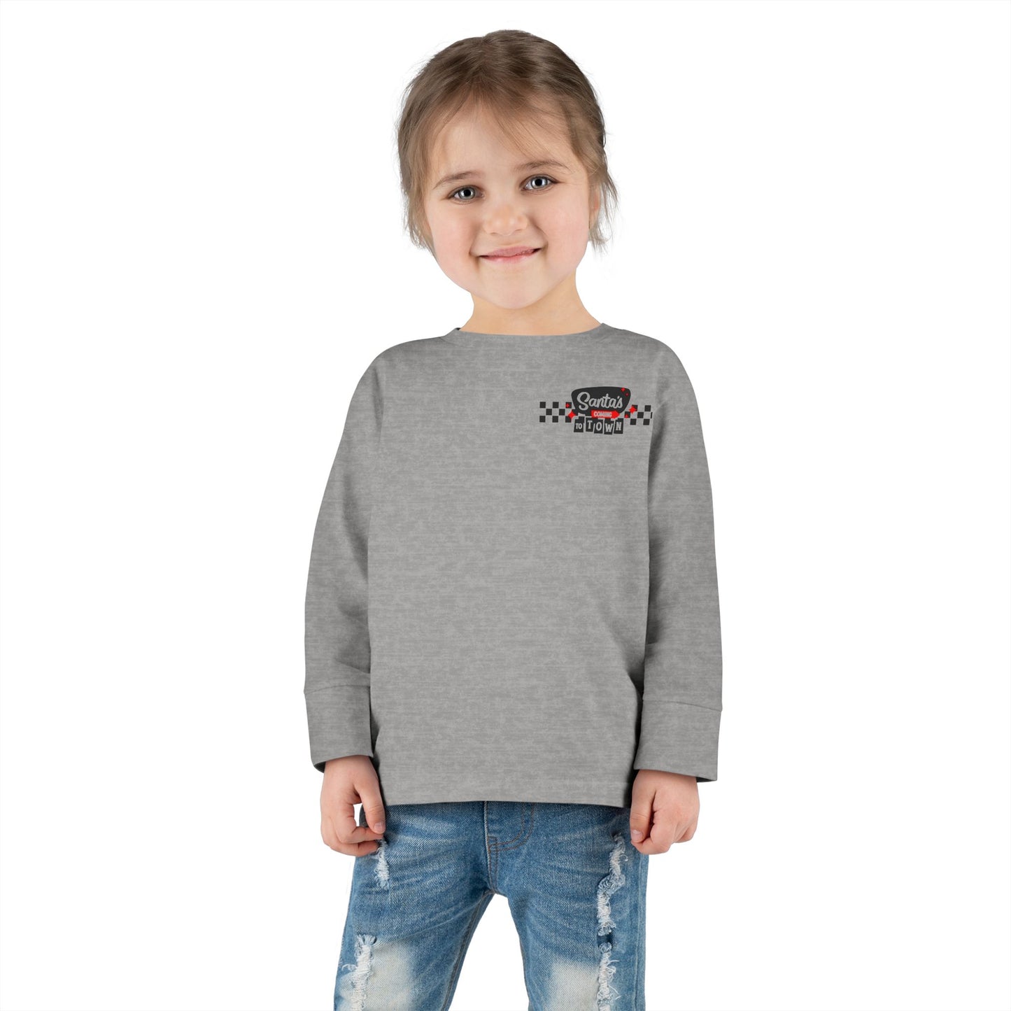 Santas coming to town Toddler Long Sleeve Tee