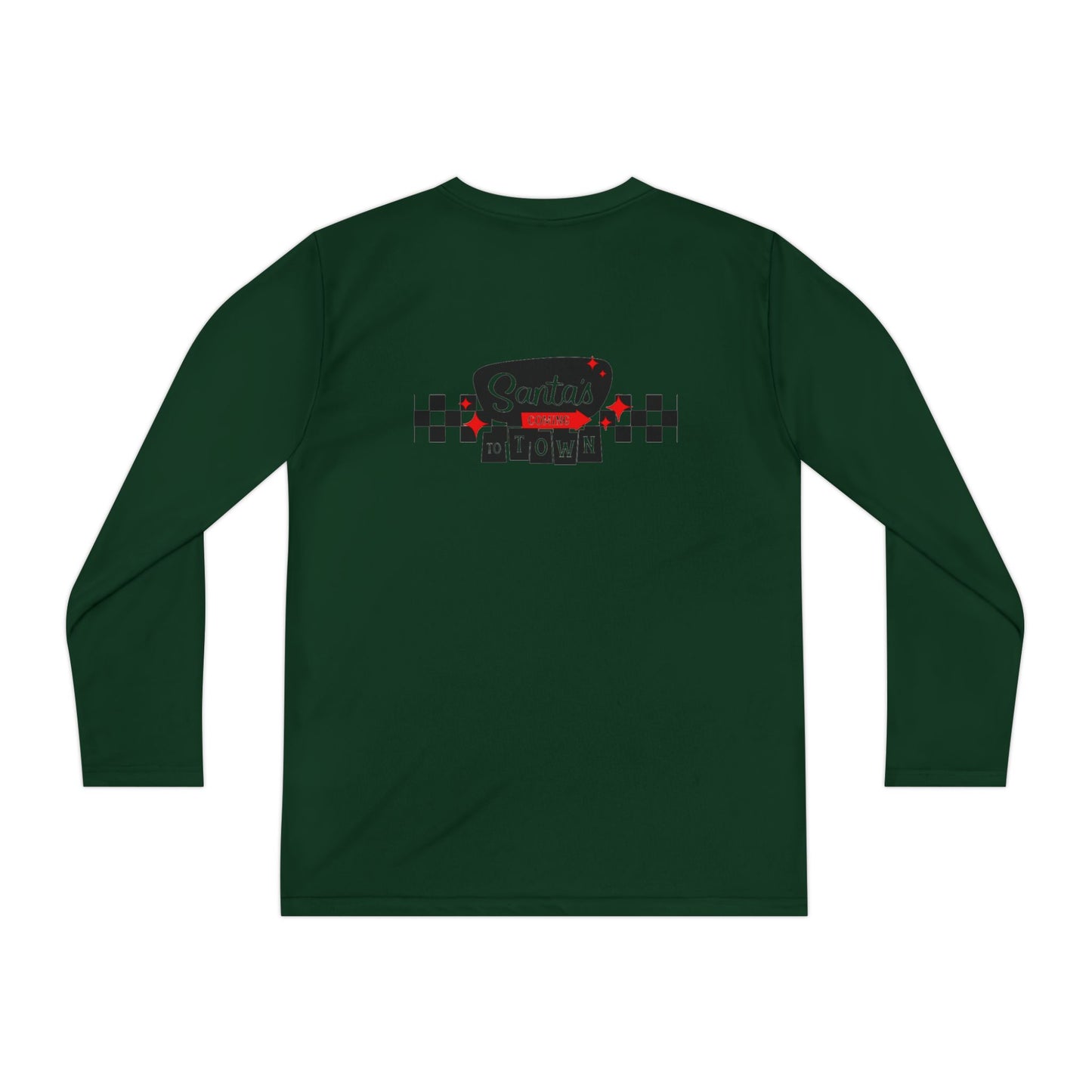 Santas coming to town Youth Long Sleeve Competitor Tee