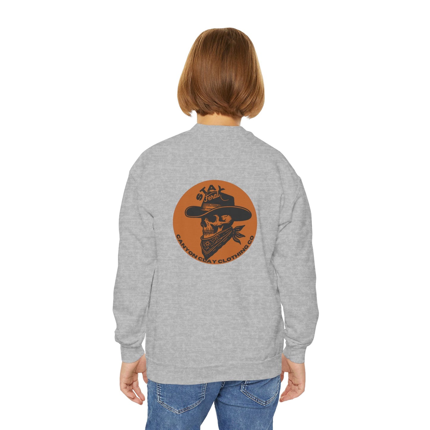 Stay Feral Youth Crewneck Sweatshirt