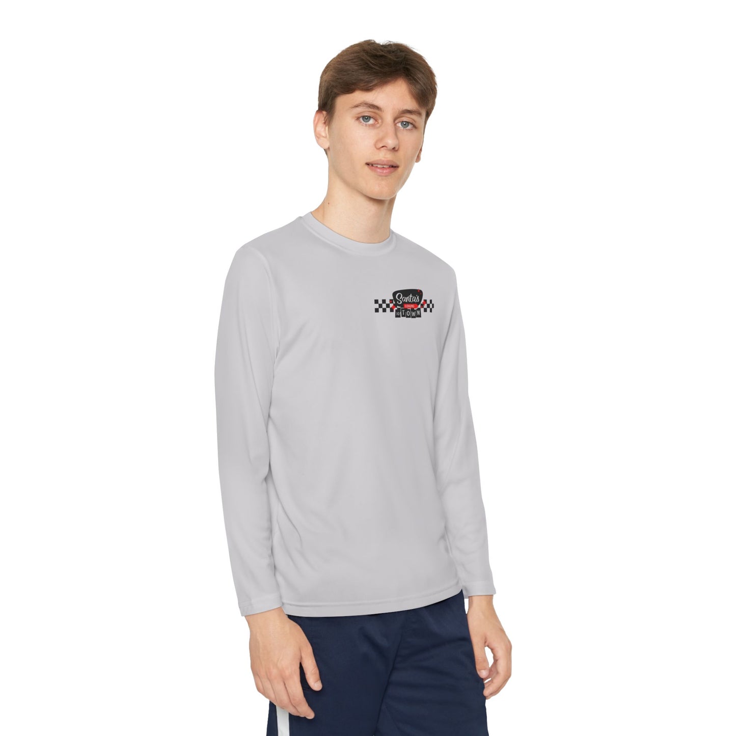 Santas coming to town Youth Long Sleeve Competitor Tee