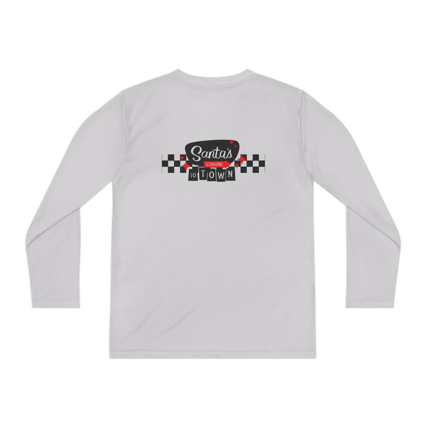 Santas coming to town Youth Long Sleeve Competitor Tee