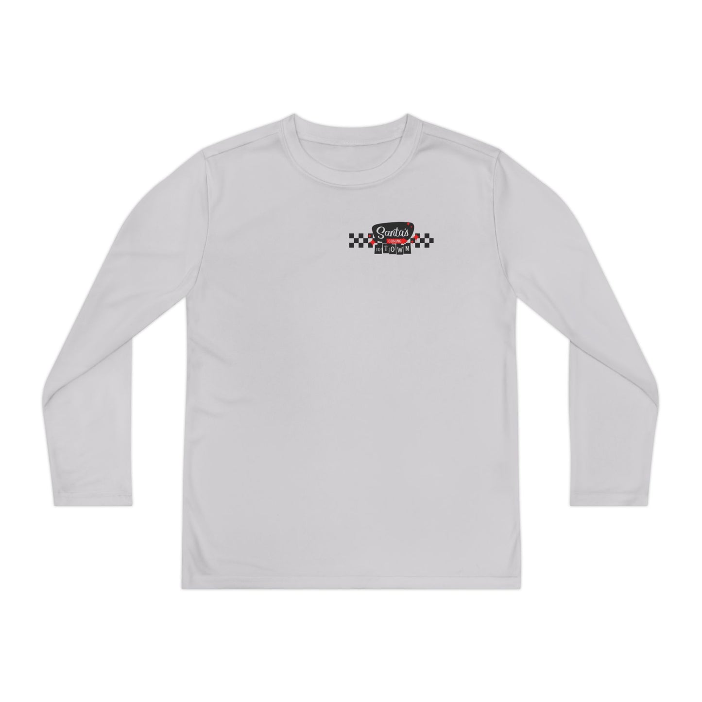 Santas coming to town Youth Long Sleeve Competitor Tee