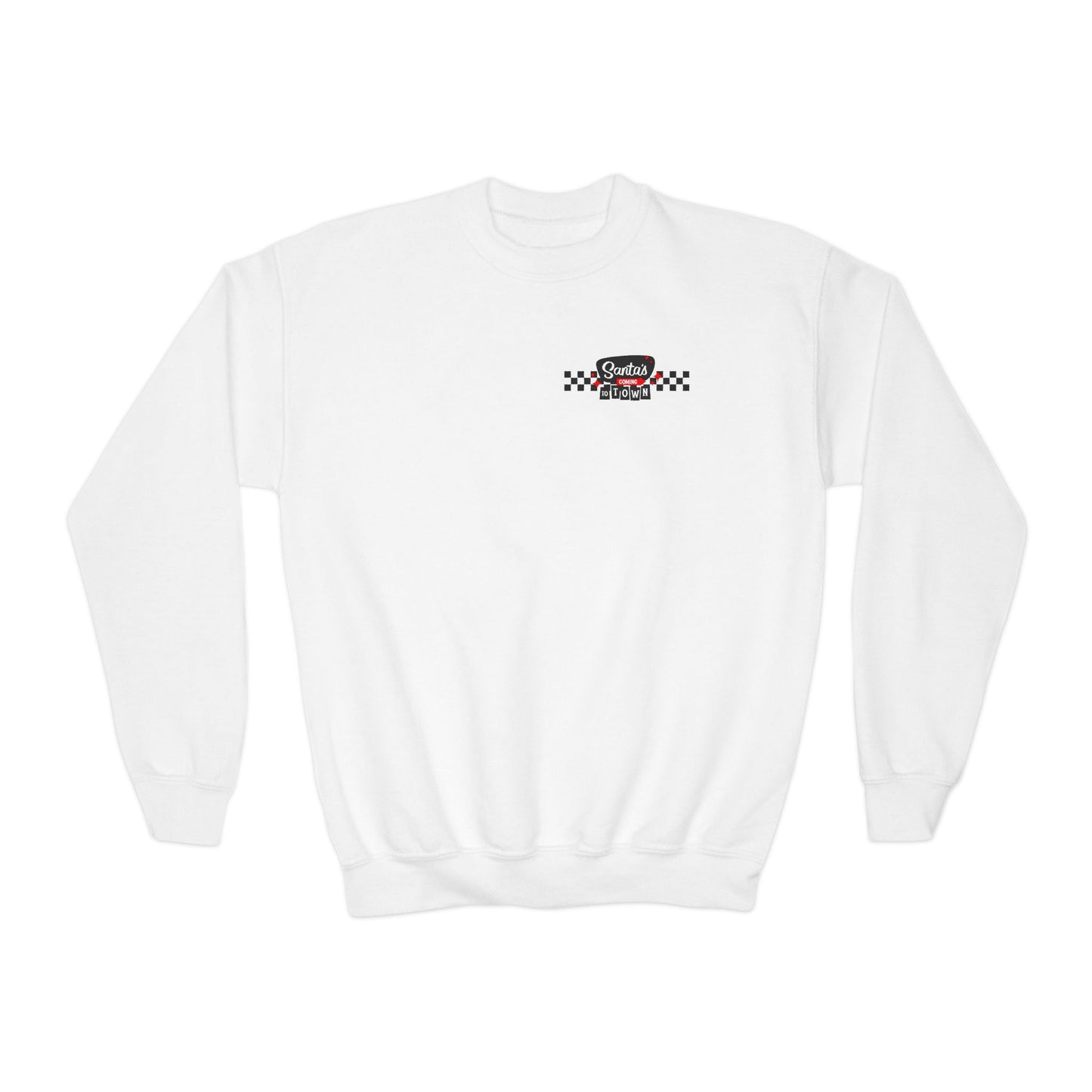 Santas coming to town Youth Crewneck Sweatshirt