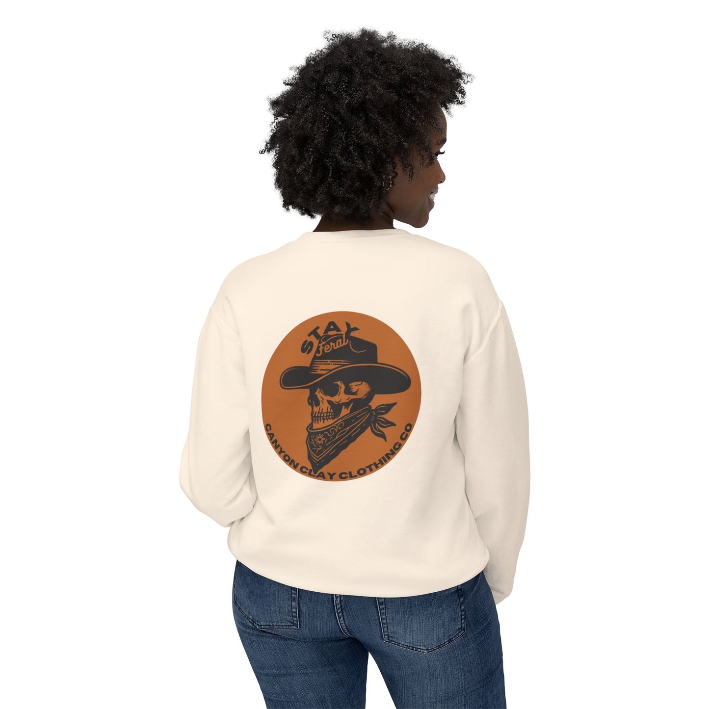 Stay Feral Unisex Lightweight Crewneck Sweatshirt