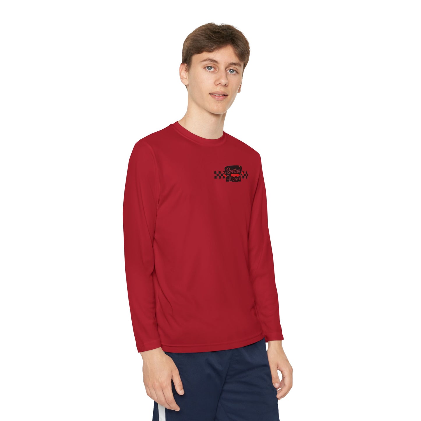 Santas coming to town Youth Long Sleeve Competitor Tee