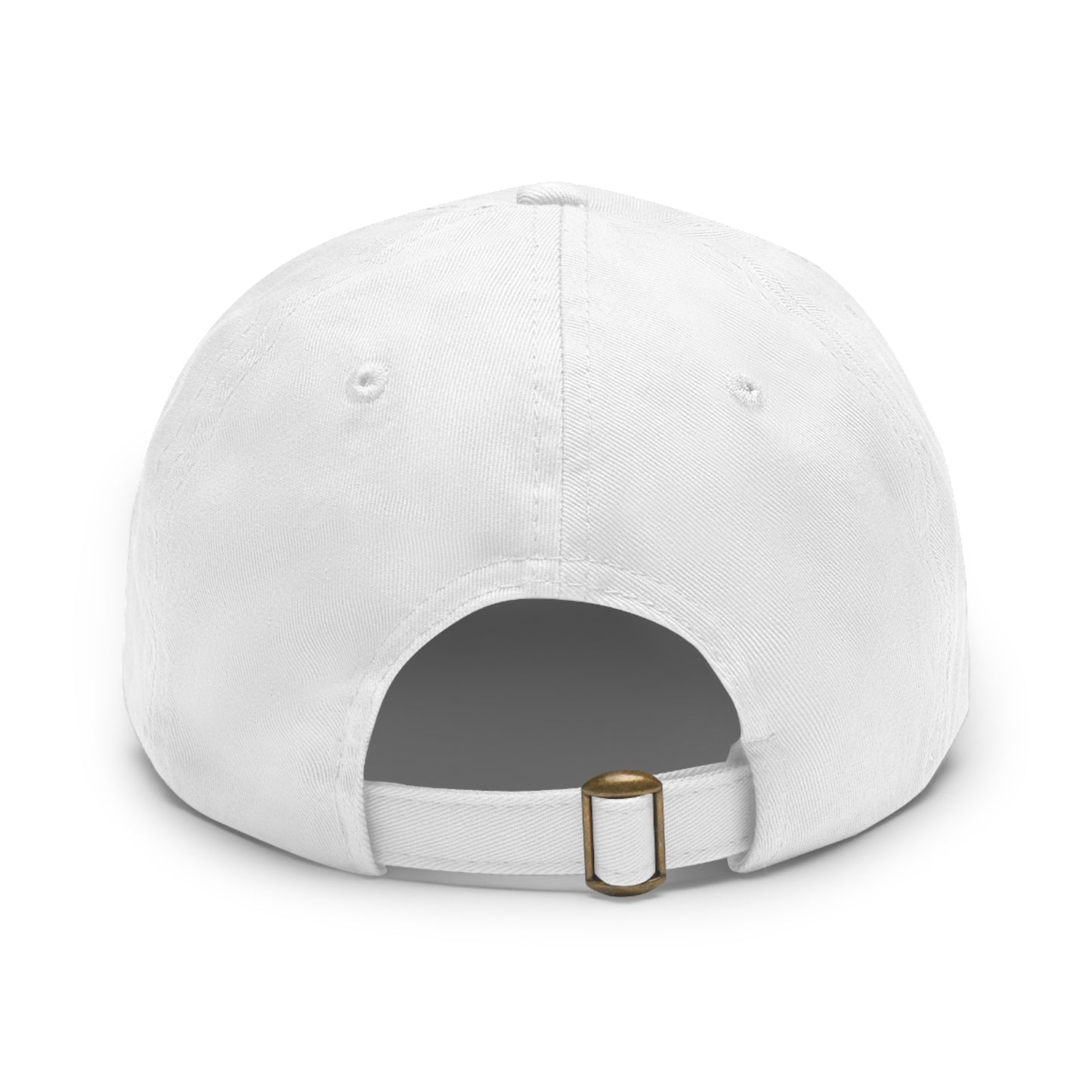 Longhorn Dad Hat with Leather Patch (Round)