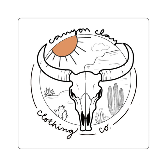Longhorn Square Stickers