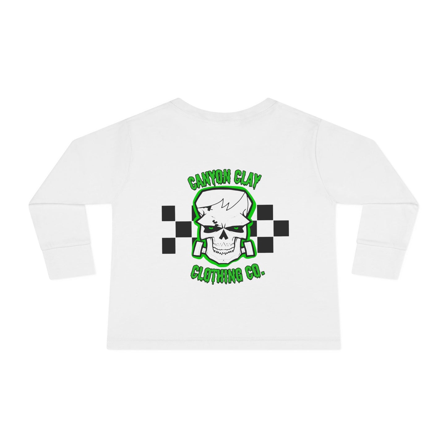 Frankencheckered Toddler Long Sleeve Tee