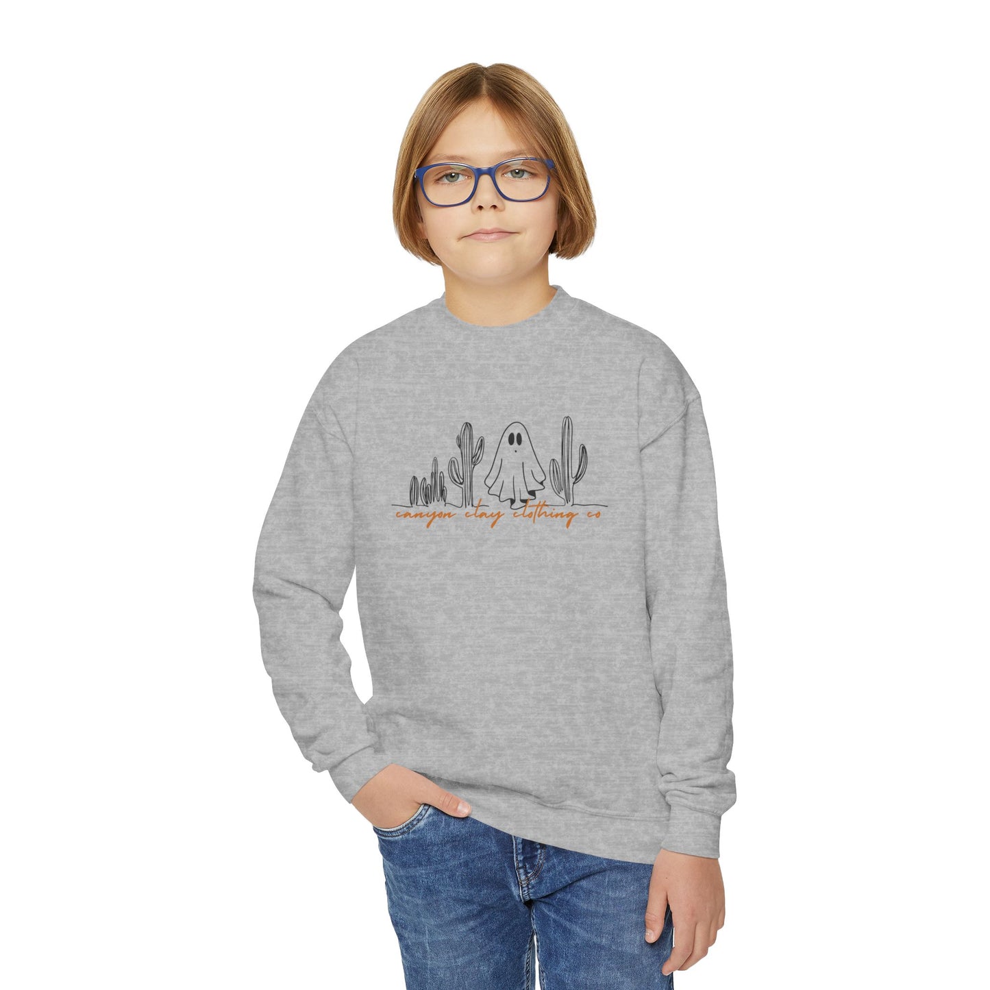 Haunted Clay Youth Crewneck Sweatshirt