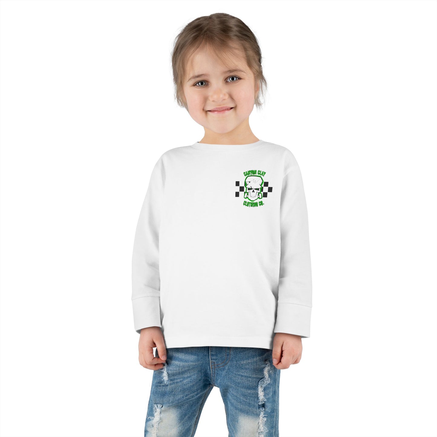 Frankencheckered Toddler Long Sleeve Tee