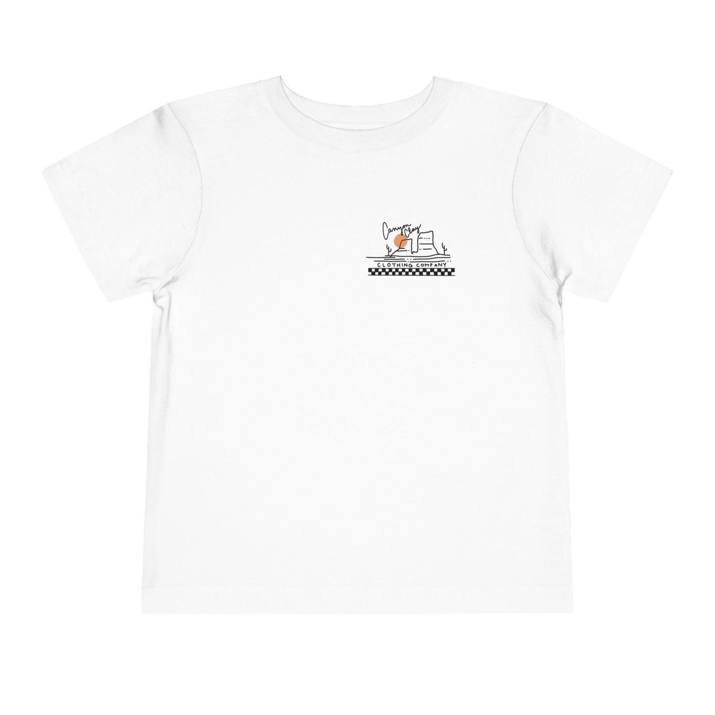 Canyon Clay Clothing Co Logo Toddler Short Sleeve Tee- White