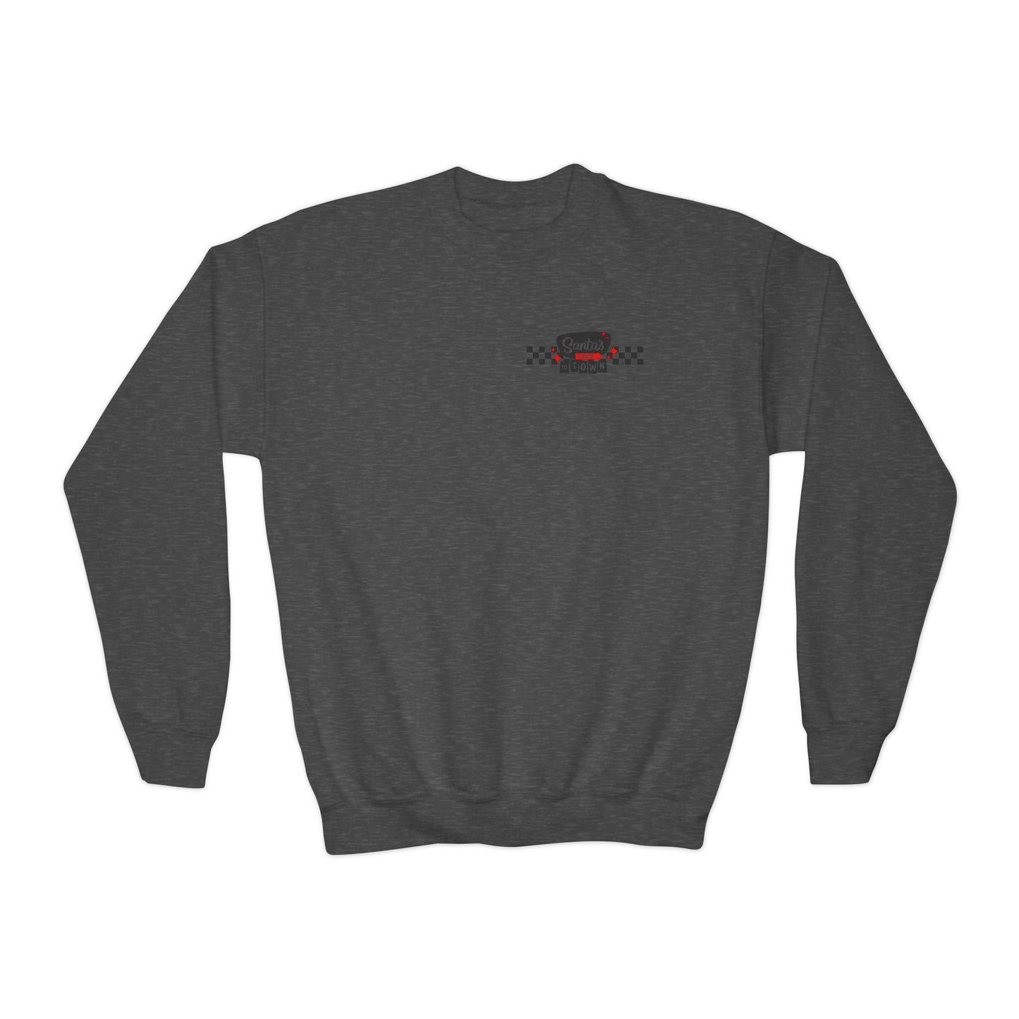 Santas coming to town Youth Crewneck Sweatshirt