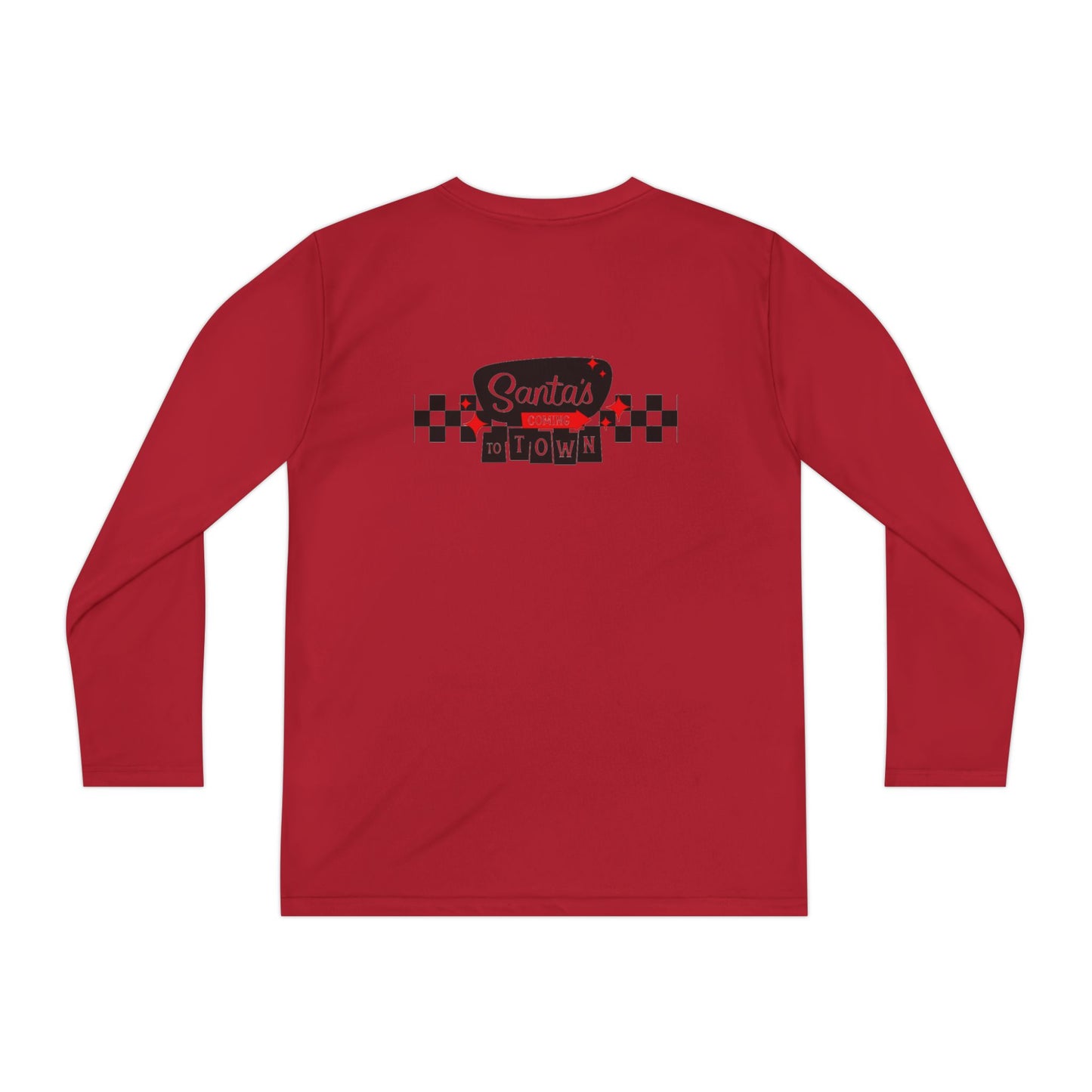 Santas coming to town Youth Long Sleeve Competitor Tee