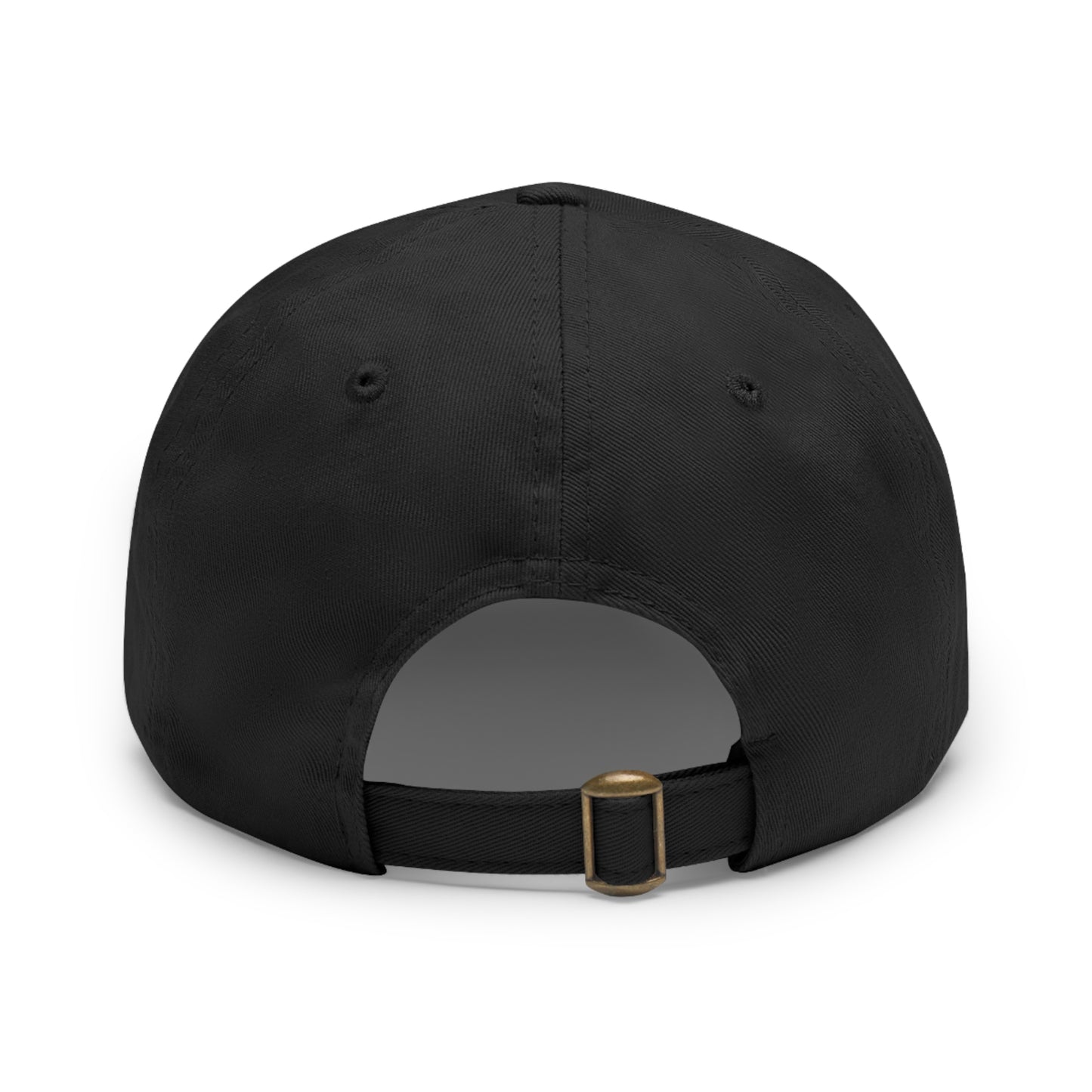 Longhorn Dad Hat with Leather Patch (Round)