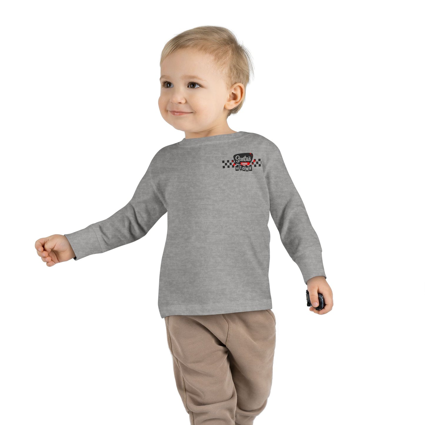 Santas coming to town Toddler Long Sleeve Tee