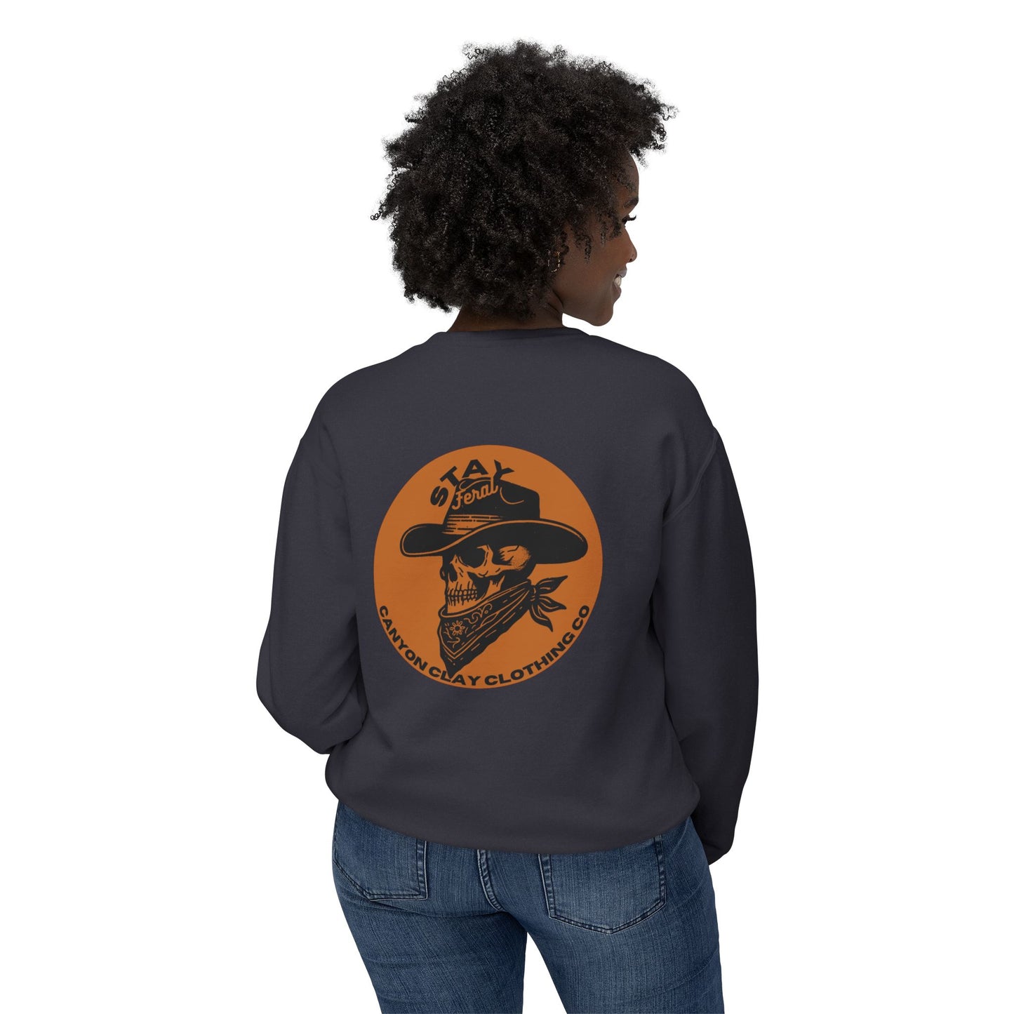 Stay Feral Unisex Lightweight Crewneck Sweatshirt