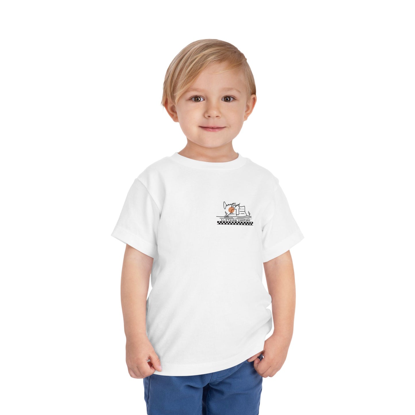 Canyon Clay Clothing Co Logo Toddler Short Sleeve Tee- White